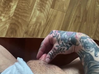 Jerking my huge clit until I squirt all over FTM PUSSY Full Vid on OF