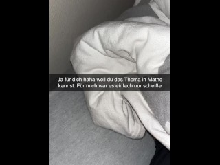 German Student fucks classmate on Snapchat