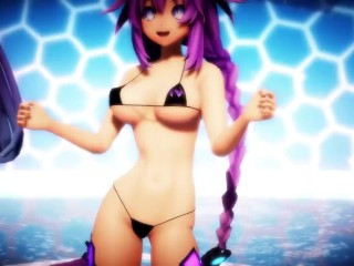 MMD R18 Iris Heart x Purple Heart Bikini Dance