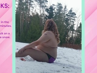 Dare: Tranny sucking a DILDO in the SNOW in the Daytime!