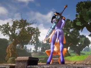 Futa Draenei Fucks a Girl's Ass next to a Lake | Warcraft Porn Parody