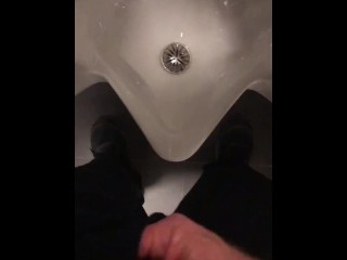 First Day Back To Work, Only Thing Exciting Was Me Recording My Urinal Piss Breaks & Big Cumshot