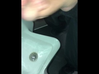 First Day Back To Work, Only Thing Exciting Was Me Recording My Urinal Piss Breaks & Big Cumshot