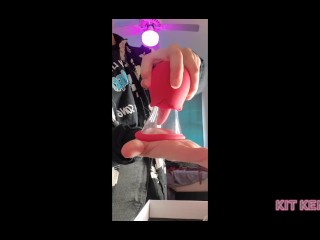 INTENSE FIRST TIME LIVE REACTION TO SUCTION & LICKING TOY
