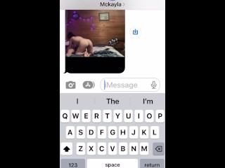 Slut texting boyfriend that his friend came over and fucked her (part 1)