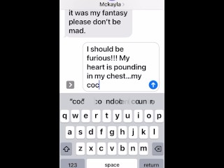 Slut texting boyfriend that his friend came over and fucked her (part 1)