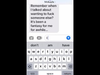 Slut texting boyfriend that his friend came over and fucked her (part 1)