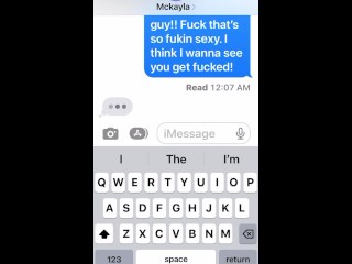 Slut texting boyfriend that his friend came over and fucked her (part 2)