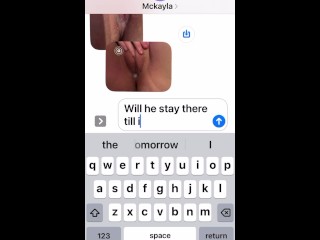 Slut texting boyfriend that his friend came over and fucked her (part 2)