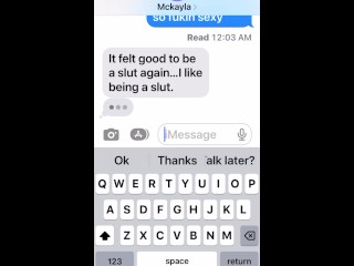 Slut texting boyfriend that his friend came over and fucked her (part 2)