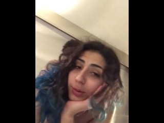 Lebanese girl sucks and fucks mixed cock