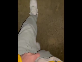 Japanese HENTAI can't stand it outdoors and pees a lot ♡ cute boy