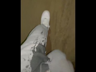 Japanese HENTAI can't stand it outdoors and pees a lot ♡ cute boy