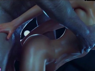 (4K) Big ass Woman Survivor satisfies big cock of cum monster | 3D Hentai Animations | P77