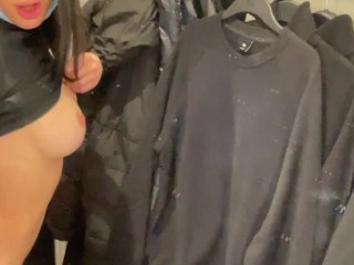Sales Assistant jumped on my dick in the Fitting room