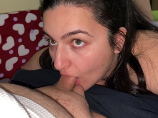 BBW Latina From France Blow His Cock Deep!She Know Deepthroat,She Suck The Cock Like A PornStar! 4k