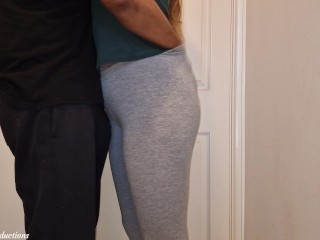 SQUIRTING Through My YOGA PANTS - I Was Horny and Called My Stepbrother to My Room