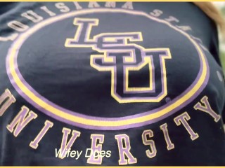 Flashing MILF tits on the hiking trail.