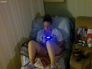 Bra and Panties Playing Video Games Cant Get No Better