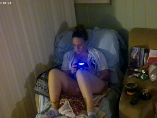 Bra and Panties Playing Video Games Cant Get No Better