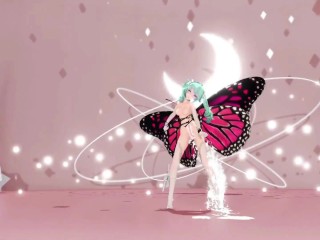 MIKU X INSECT HENTAI SEX DANCE MMD CREAMPIE UNDRESS DANCE SOFT GREEN HAIR COLOR EDIT SMIXIX