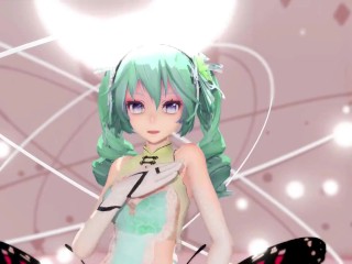 MIKU X INSECT HENTAI SEX DANCE MMD CREAMPIE UNDRESS DANCE SOFT GREEN HAIR COLOR EDIT SMIXIX