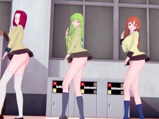 【KKS／MMD】"Brave Girls - Chi Mat Ba Ram" 紅月カレン C.C. シャーリー【コードギアス】