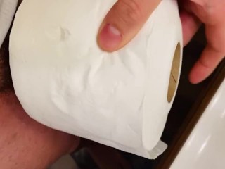 Toilet Paper roll Cumshot