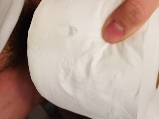 Toilet Paper roll Cumshot