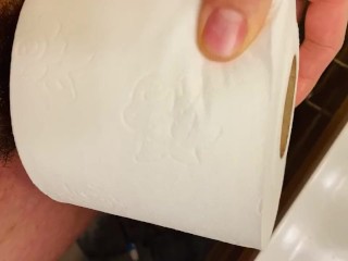 Toilet Paper roll Cumshot