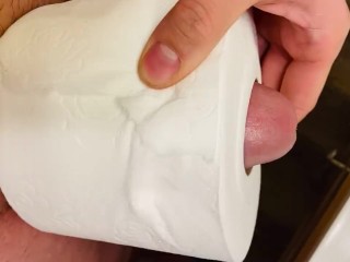 Toilet Paper roll Cumshot