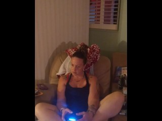 I Let Roommate Film Up My Dress (Cute Busty Girl Playing Video Games)