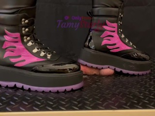 CBT CyberCrush in Futuristic Shoes with TamyStarly - Shoejob, Bootjob, Footjob, Trampling, Crushing