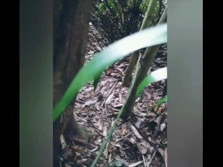 Indian srilankan girl naked and standing pee on public nature