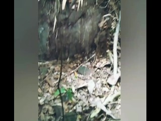 Indian srilankan girl naked and standing pee on public nature