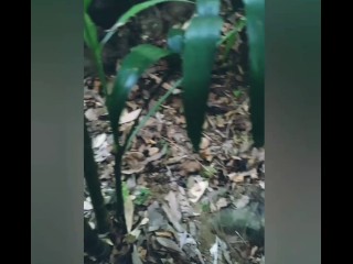 Indian srilankan girl naked and standing pee on public nature