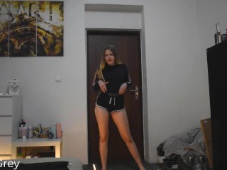 A blonde who likes to show off