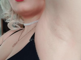 FemDom POV: armpits fetish point of view video (Arya Grander) sexy hot blonde seduces