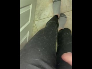 I had a accident … watch my legging get piss through