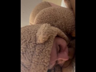 Mommy bear gags on daddy’s bbc