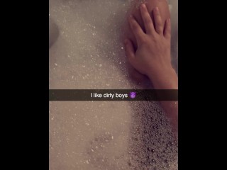 Texting on SnapChat is ending in fucking in the bathtub