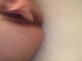 Horny slut fucks herself with dildo while her husbands at work