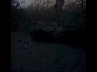 Huge dick naked barefoot cars passing close