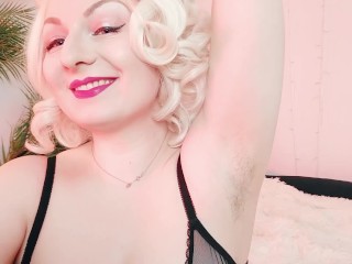 Hairy ArmPits Sexy FemDom POV video - Arya Grander - teasing and humiliation clip