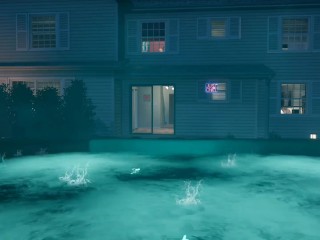 House Party Video Game Masturbating in the Hottub