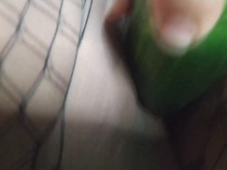 Masturbating my wet pussy with a big cucumber. DeisyYeraldine. Do you want to fuck me?