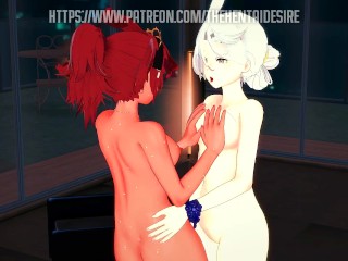 SULETTA MERCURY AND MIORINE REMBRAN HAVE INTENSE LESBIAN SEX TOGETHER 😳 GUNDAM HENTAI