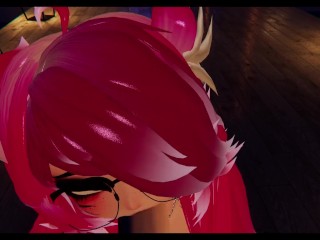 Helping my desktop friend cum hard~