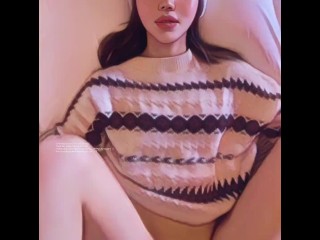 Cute Asian snow bunny gets Fucked, multiple orgasms and eyes rolling. Animation re-work.