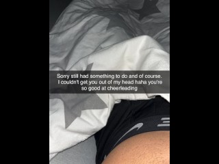 Cheerleader wants to fuck classmate on Snapchat